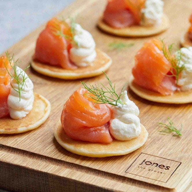 Silver Dollar Pancakes, With Cream Cheese & Smoked Salmon Canapés