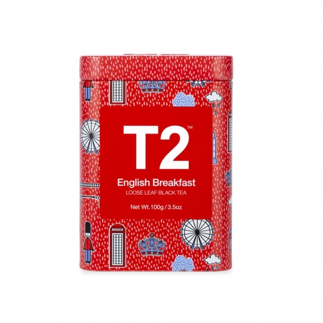 T2 T2 English Breakfast Tea 100g Icon Tin